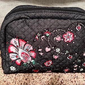 BNWOT Vera Bradley Embroidered Denim Make up Bag